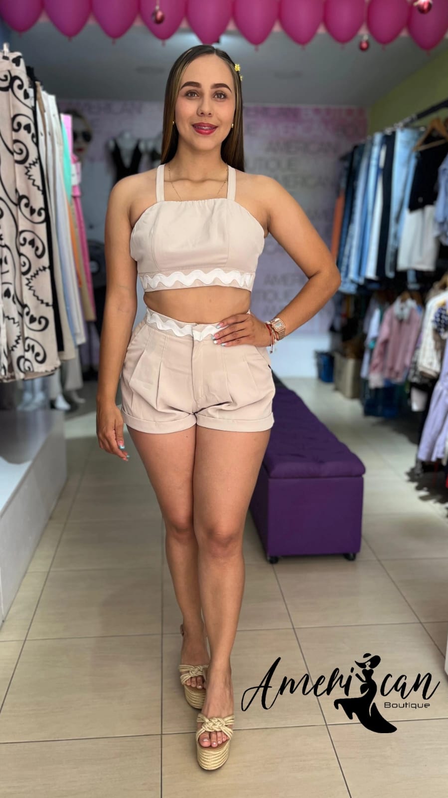 conjunto short beish